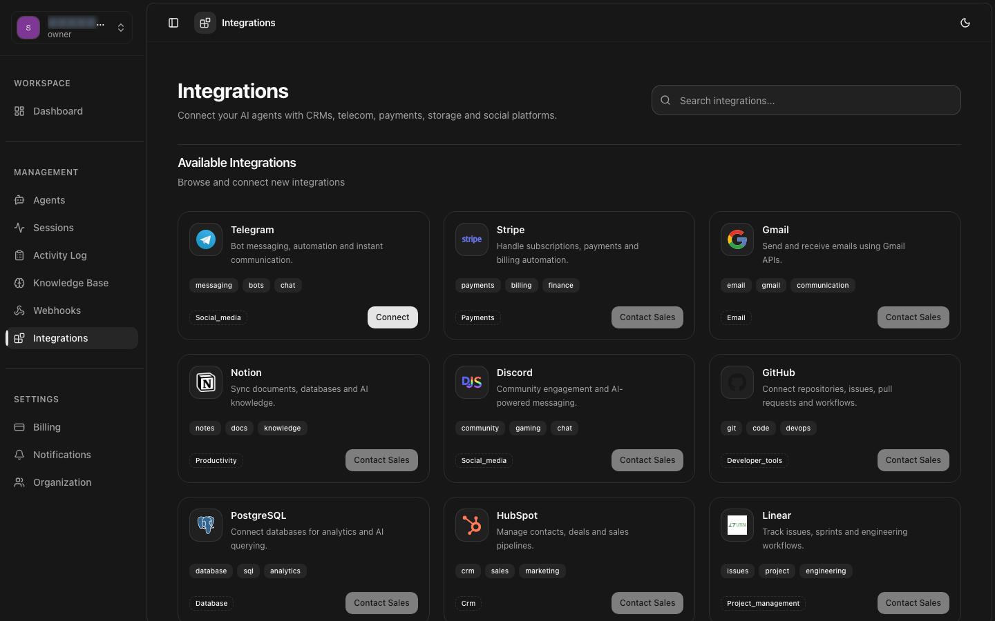 Web Widget integration
